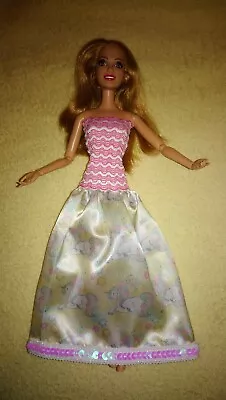 Buy Barbie Glitter Dress Doll Clothing Princess Bride Unicorn Satin Ball Gown K66 • 5.19£