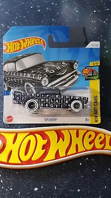 Buy Hot Wheels ~ '57 Chevy, Black & White, Short Card.  More NEW Models Available!! • 3.39£