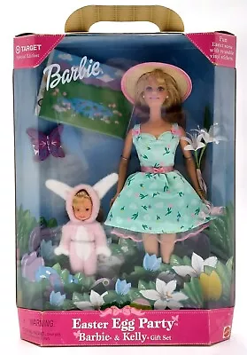 Buy 1999 Barbie Doll & Kelly (Shelly) Easter Egg Party Gift Set / Mattel 25790, Original Packaging • 67.73£