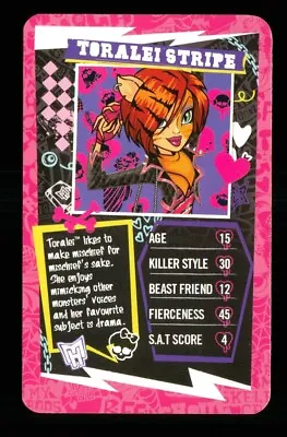 Buy 1 X Info Card Monster High Character Toralei Stripe - R110 • 2.29£