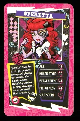 Buy 1 X Info Card Monster High Character Operetta - R110 • 2.29£