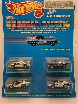 Buy Rare Vintage 1980’s Hot Wheels Mini Chroma Racers On Sealed Card • 39.50£
