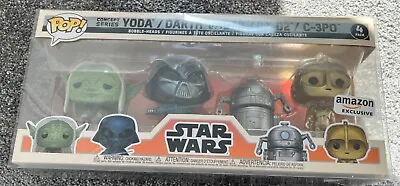 Buy Star Wars Concept Series Funko Pop 4 Pack Amazon + Protector!!! • 24.99£