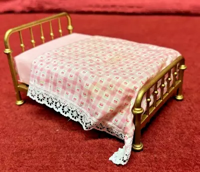 Buy Sylvanian Families | Double Bed With  Brass  Frame | Vintage • 10£