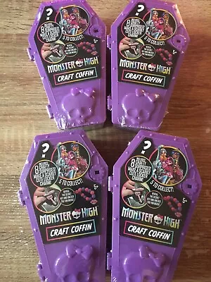Buy 4 Monster High Craft Coffins - Brand New/Factory Sealed Packaging - Free Postage • 26£