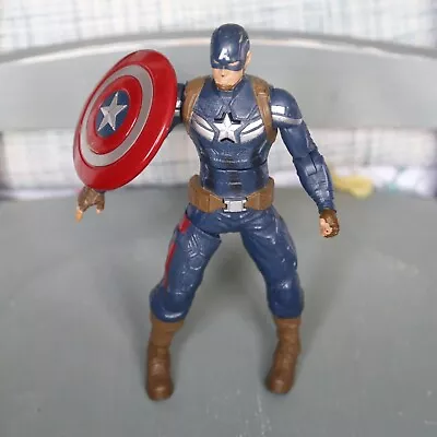 Buy Marvel Captain America Shooting Shield & Talking Action Figure Hasbro 2013 9” • 9.95£