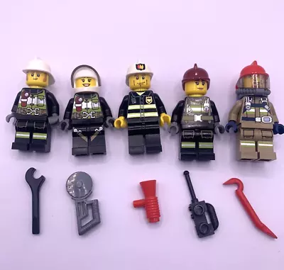 Buy Lego City - Fire Man - Minifigure Bundle - X5 With Accessories • 3£