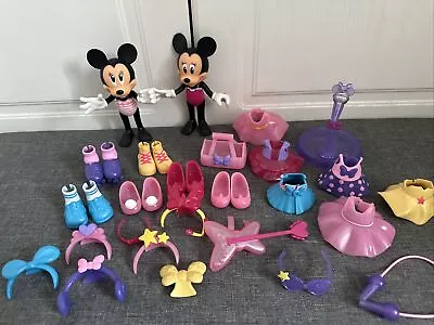 Buy Bundle Disney Minnie Mouse Clip/Snap On Dress Up Dolls Toys And Accessories • 9.99£