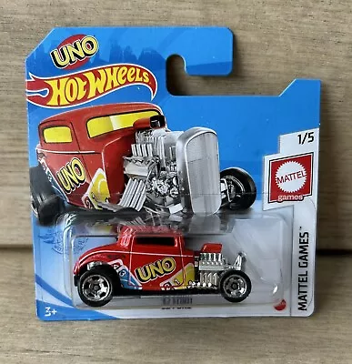 Buy Hot Wheels '32 Ford UNO Red Mattel Games 1/5 Short Card • 5.99£