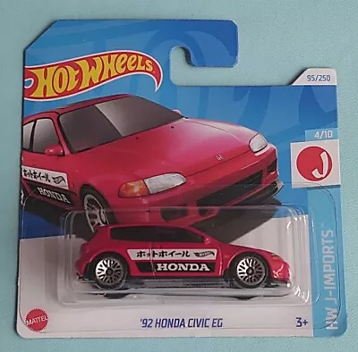 Buy Hot Wheels ‘92 Honda Civic EG. New Collectable Toy Model Car. HW J-Imports. • 4.50£