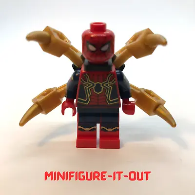 Buy Genuine Lego Marvel Super Heroes Iron Spider-Man Minifigure From Set 76108 SH510 • 26.95£