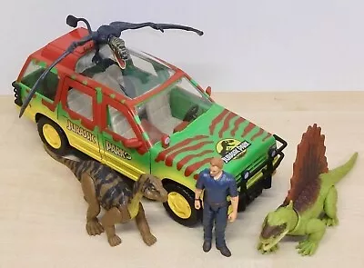 Buy Set Of Jurassic World Action Figures Inc. Ford Explorer, Owen Grady & Dimetrodon • 39.99£