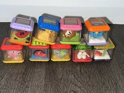 Buy Fisher Price 9 X Peek A Boo Blocks Toy Cubes Sensory Blocks Toddlers / Baby • 14.95£