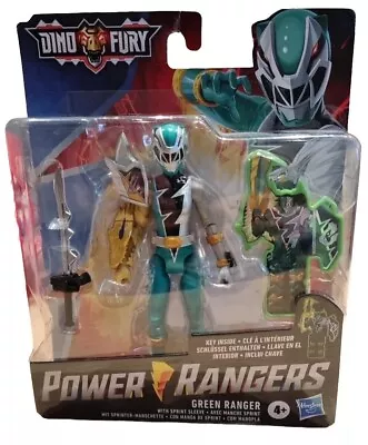 Buy POWER RANGERS • Dino Fury • Green Ranger 15cm Action Figure With Sprint Sleeve • 16.99£