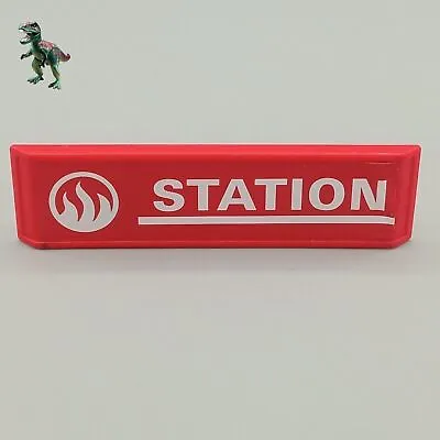 Buy Playmobil Sign # Station # Red Fire Firefighter Flames Vintage 4819 Sign • 1.70£