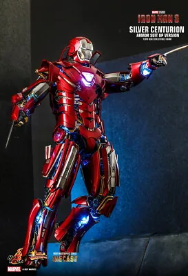 Buy 1/6 Hot Toys Mms618d43 Iron Man 3 Mark Xxxiii Silver Centurion Armor Suit Up Ver • 554.99£