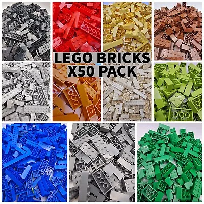 Buy LEGO Brick Bundle X50 PACK, 2x2 2x3 2x4+ Random Basic Sizes LOT / Select Colour • 7.49£