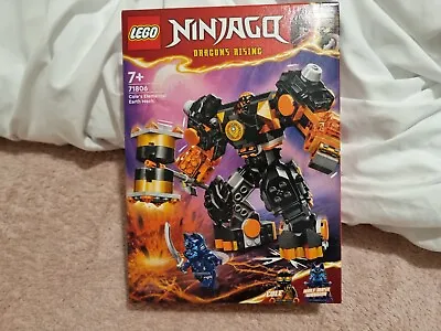 Buy LEGO NINJAGO Cole’s Elemental Earth Mech Toy 71806 • 17.99£