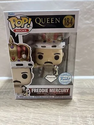 Buy Freddie Mercury Funko Pop Vinyl Figure Diamond Collection King Costume Rocks 184 • 28£