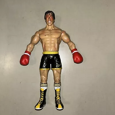Buy Jakks Rocky 2 Ii Rocky Balboa Post Apollo Fight Black Trunks  7” Figure 2006 • 29.99£