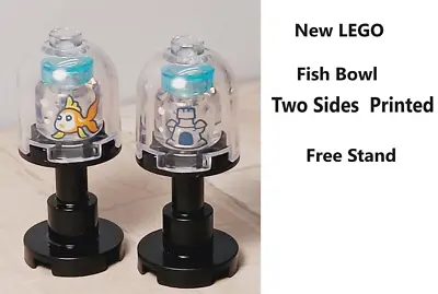 Buy New LEGO FISH TANK Goldfish Bowl Sand Castle Printed Design Trans Clear BOWL • 8.51£