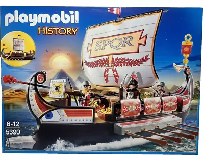 Buy PLAYMOBIL History 5390 Roman Warriors' Ship, Floats On Water Toy - BNIB • 42£