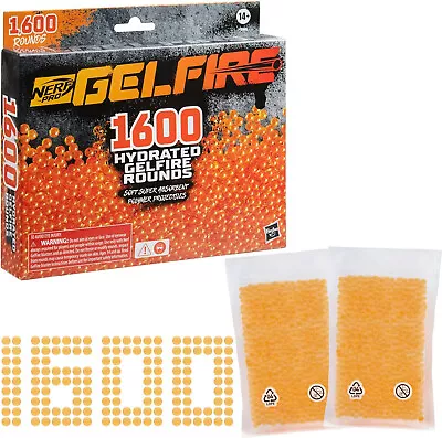 Buy Nerf Pro Gelfire Round Refill, 1600 Hydrated Rounds, Use One Size  • 5.49£