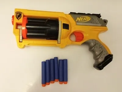 Buy NERF Gun With Foam Darts N Strike Maverick Rev 6 • 7.50£