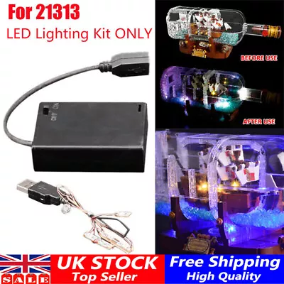 Buy LED Lighting Kit ONLY For Ship In A Bottle LEGO 21313 Bricks Light Set UK • 11.59£