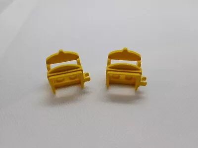 Buy Lego Yellow Saddles X2 One Clip Castle Horse Set 6011 6080 6067 6073 • 3.50£