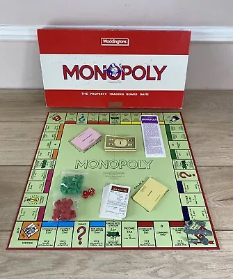 Buy Monopoly Original Classic Red Long Box Waddington's Vintage Board Game Complete • 16.95£