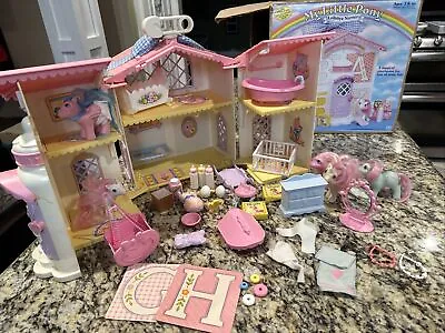 Buy Vintage 1985 My Little Pony Lullaby Nursery Play House/Accessories/Ponies W/Box • 118.39£