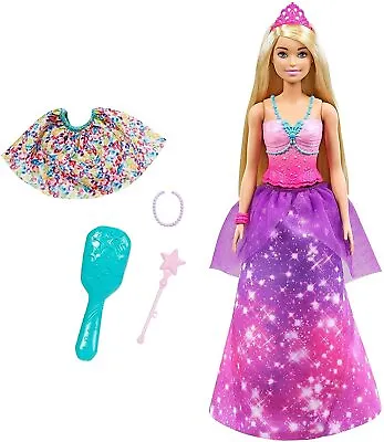 Buy Barbie Dreamtopia 2-in-1 Princess To Mermaid Fashion Transformation Doll 3 Looks • 22.98£