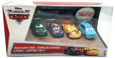 Buy Mattel Disney World Of Cars Y7333 - Race Day Fan - 4 Pack Set Exclusive • 34.99£