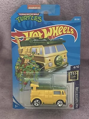 Buy Hot Wheels Ninja Turtles Party Wagon HW Screen Time Long Card • 5.99£