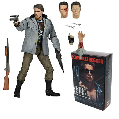 Buy NECA Terminator Ultimate T-800 (Tech Noir) Schwarzenegger 7''  Action Figure Toy • 29.99£