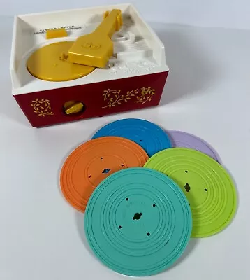 Buy Fisher Price Music Box Record Player Mattel 2014 With 5 Record Discs • 15.98£