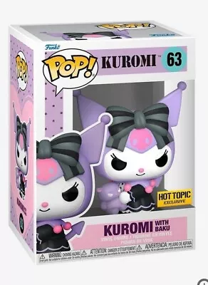 Buy Funko Pop! Kuromi 63#Kuromi With Baku Exclusive Vinyl Action Figures Toys Gifts • 15.88£