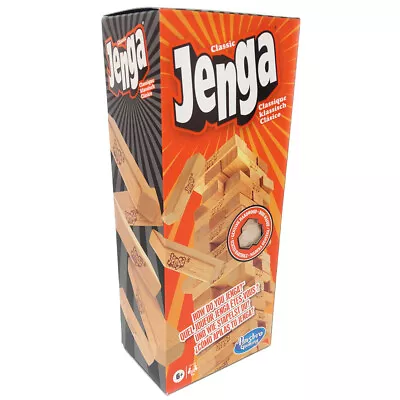 Buy Jenga Hasbro Gaming Classic Game Wooden Stacking Sleeve 54 Pieces For Ages 6+ • 23.99£