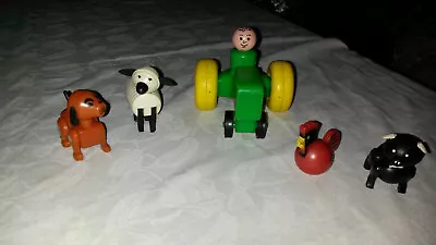 Buy Fisher Price Little People Farm Animals, Tractor And Person. • 7£