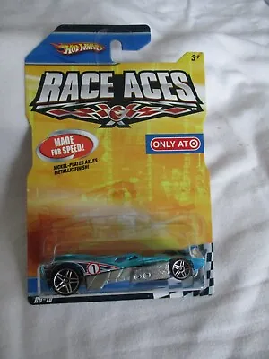 Buy Hot Wheels  2008 Race Aces RD-10 Chrome Blue Not Sold N UK Mint Card • 4.70£