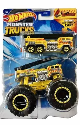 Buy Hot Wheels Monster Trucks 5 Alarm + Bonus Fire Engine Die Cast Car • 15.99£