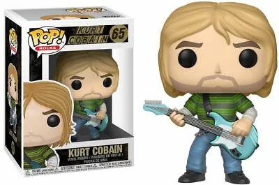 Buy FUNKO POP Kurt Cobain #65 / Rocks Blue Guitar Teen Spirit Nirvana • 81.67£