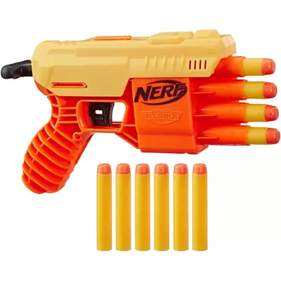 Buy Nerf Yellow-Orange Alpha Strike Fang QS-4 Dart Blaster Inc 10 Darts • 9.99£