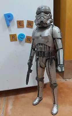 Buy Star Wars Custom Painted  Weathered 12  Silver & Black Stormtrooper  Figure  • 24.50£