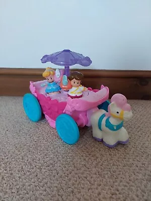 Buy Fisher Price Little People Musical Carriage Toy Set Disney Cinderella And Prince • 13.50£