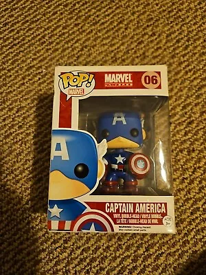 Buy Funko Pop! Marvel Universe Captain America #06 Vinyl Bobble-Head  • 2.99£