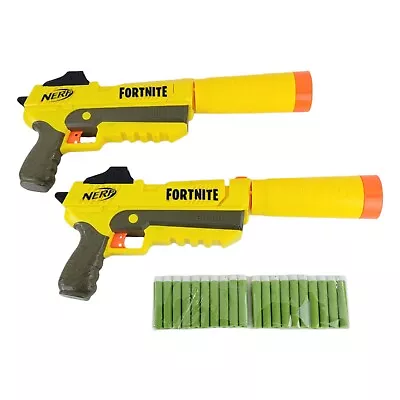 Buy 2 X Nerf Fortnite SP-L Soft Dart Gun Blaster & 20 New Bullets • 14.99£