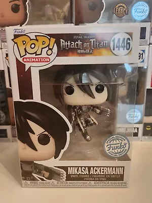 Buy Funko POP! Anime Mikasa Ackerman Attack On Titan #1446 Includes 0.5 Protector • 15.99£