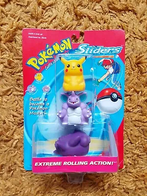 Buy Pokemon Sliders Hasbro Pikachu,Nidoking,Gengar 3 Figure Pack In Box • 30£